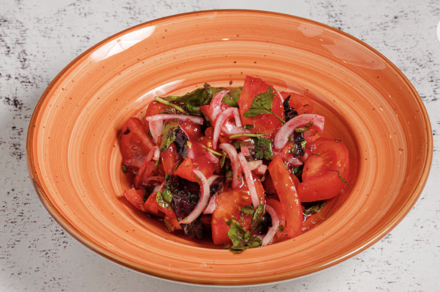 Tomato with Cornelian Cherry Salad